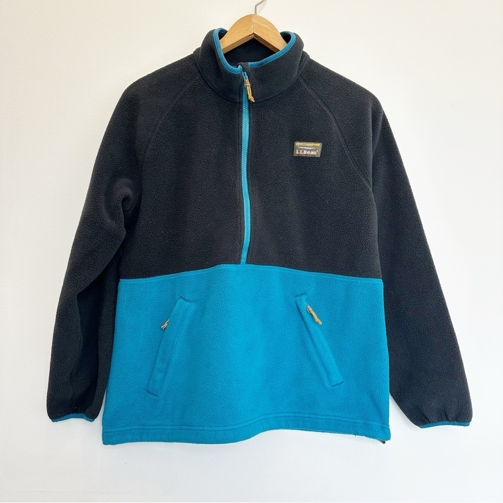L. L. Bean Women’s Mountain Classic Half Zip Pullover Sweatshirt XL Colorblock